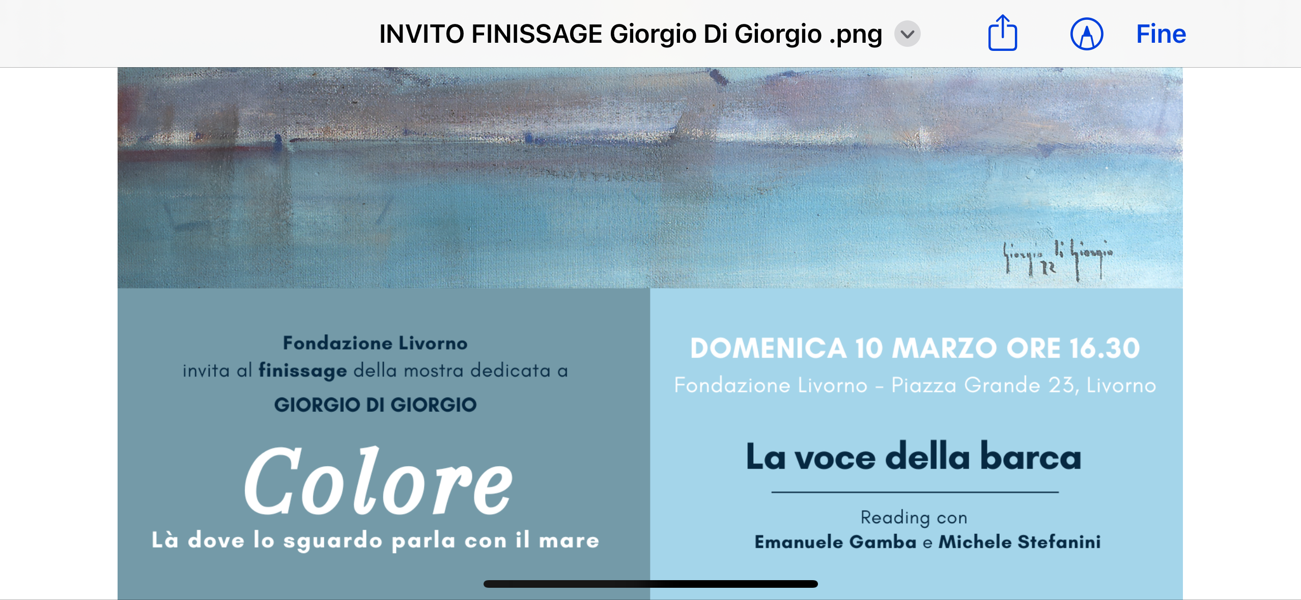 Finissage Giorgio Di Giorgio