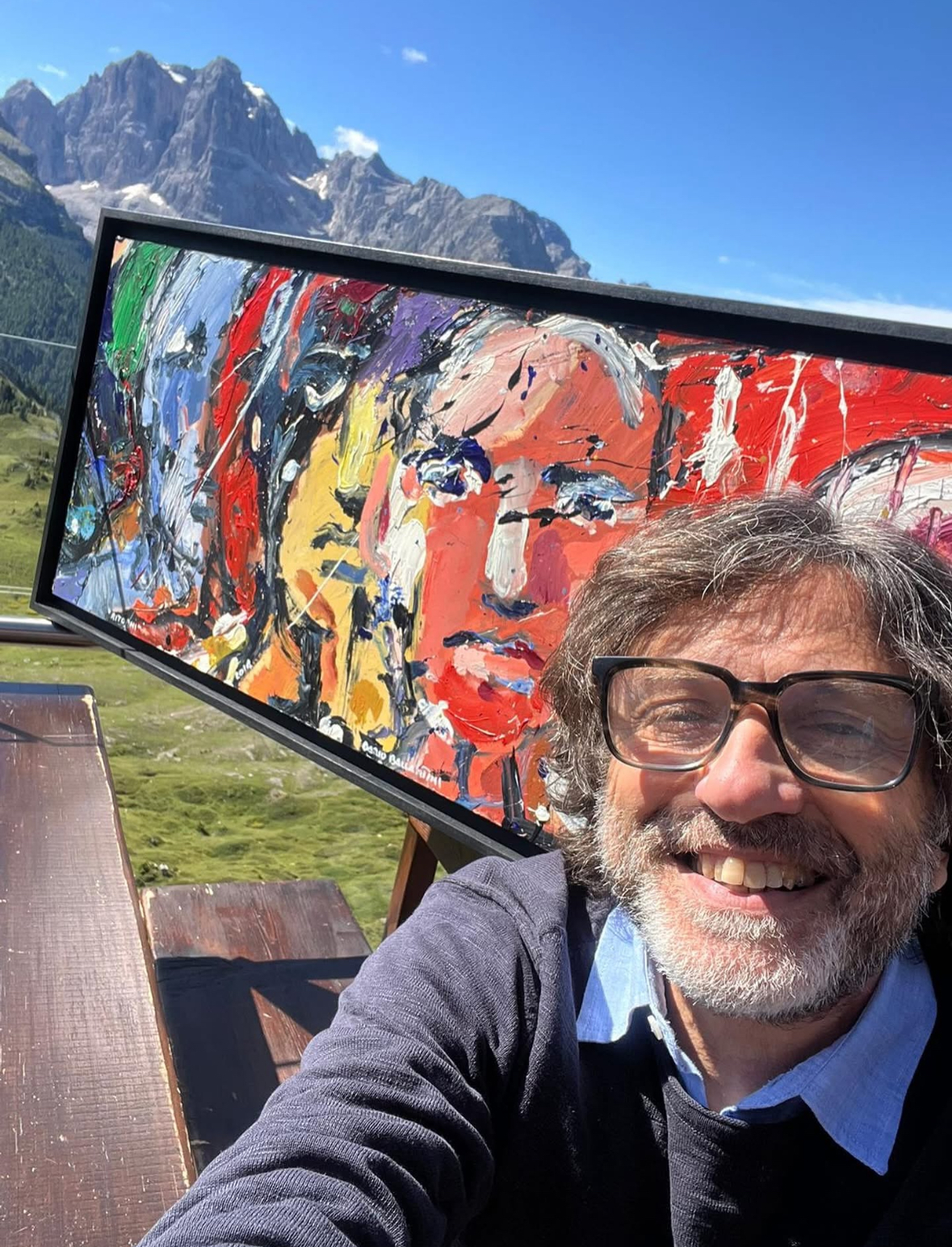 Dario Ballantini sulle Dolomiti 